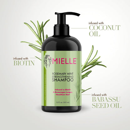 Rosemary Mint Strengthening Hair Oil and Shampoo